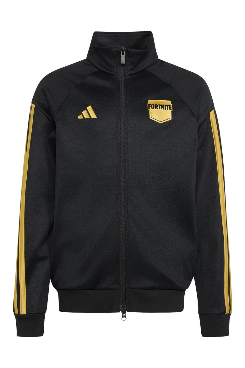 x Fortnite Kids' Track Jacket, Main, color, BLACK/ GOLD MET.
