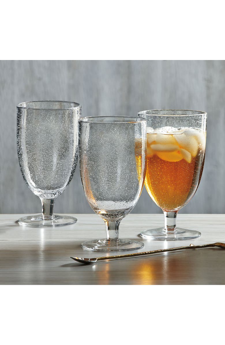 tag Bubble Glass Iced Tea Goblet Clear Drinkware for Everyday Use, Alternate, color, 