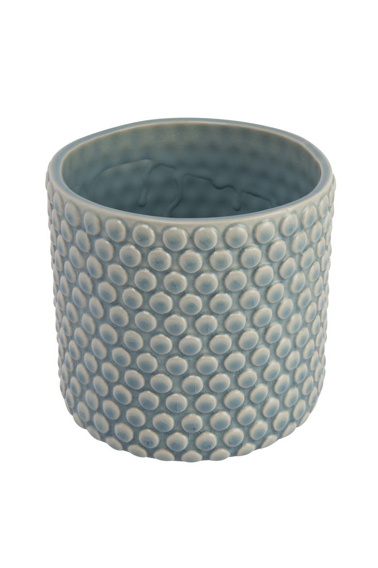 Planter Pot with Polka Dots, Alternate, color, Blue