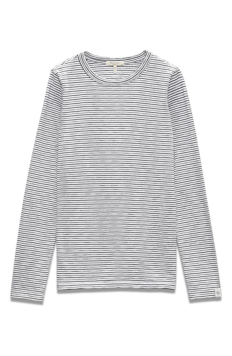 rag & bone The Slub Stripe Long Sleeve Cotton T-Shirt, Alternate, color,