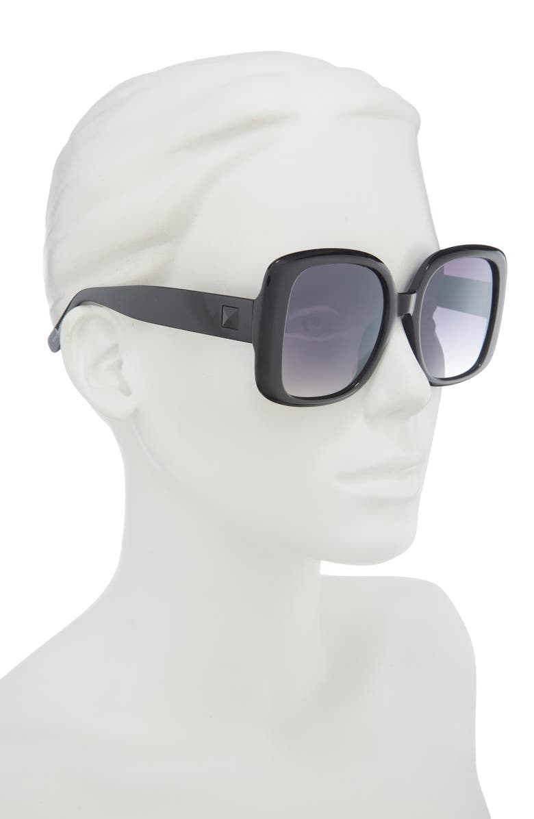 Vince Camuto 44mm Square Sunglasses, Alternate, color, Black