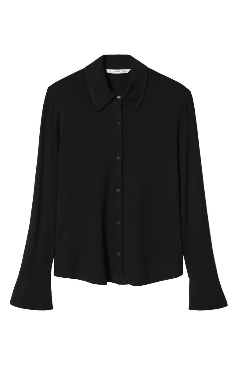 MANGO Long Sleeve Button-Up Top, Alternate, color,