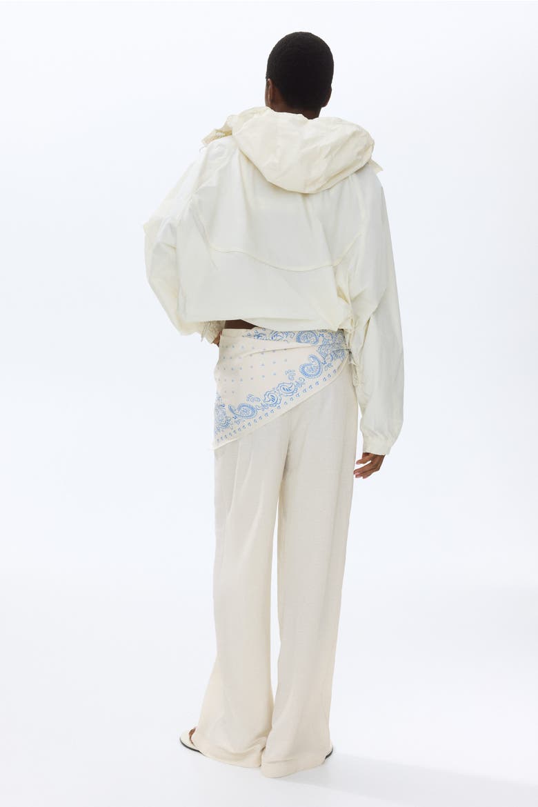 Scarf-detail Trousers, Alternate, color, Cream