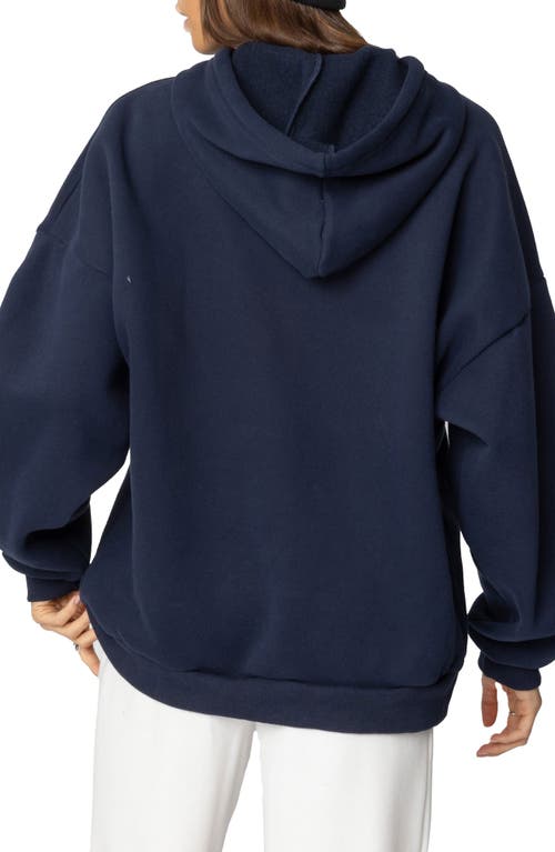 Edikted Brasil Oversize Hoodie In Navy