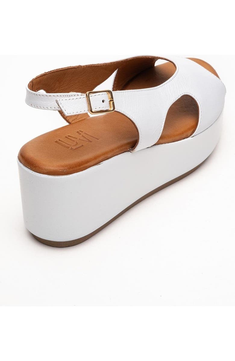 Forever & Always Shoes Brad Leather Platform Sandal, Alternate, color, White Leather