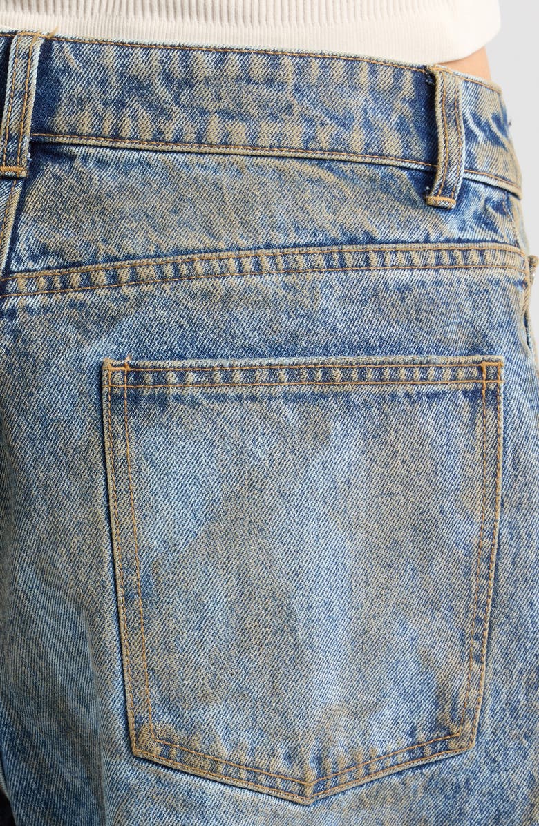 AFRM Derby Long Denim Shorts, Alternate, color,