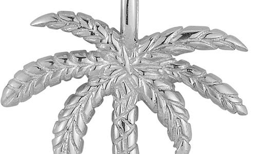 Sphera Milano Sterling Silver Palm Tree Pendant Necklace In Metallic