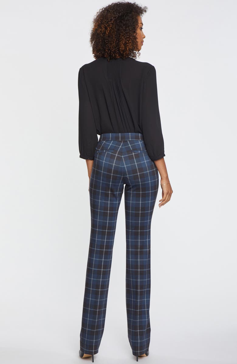 NYDJ Plaid Slim Ponte Trousers, Alternate, color, 
