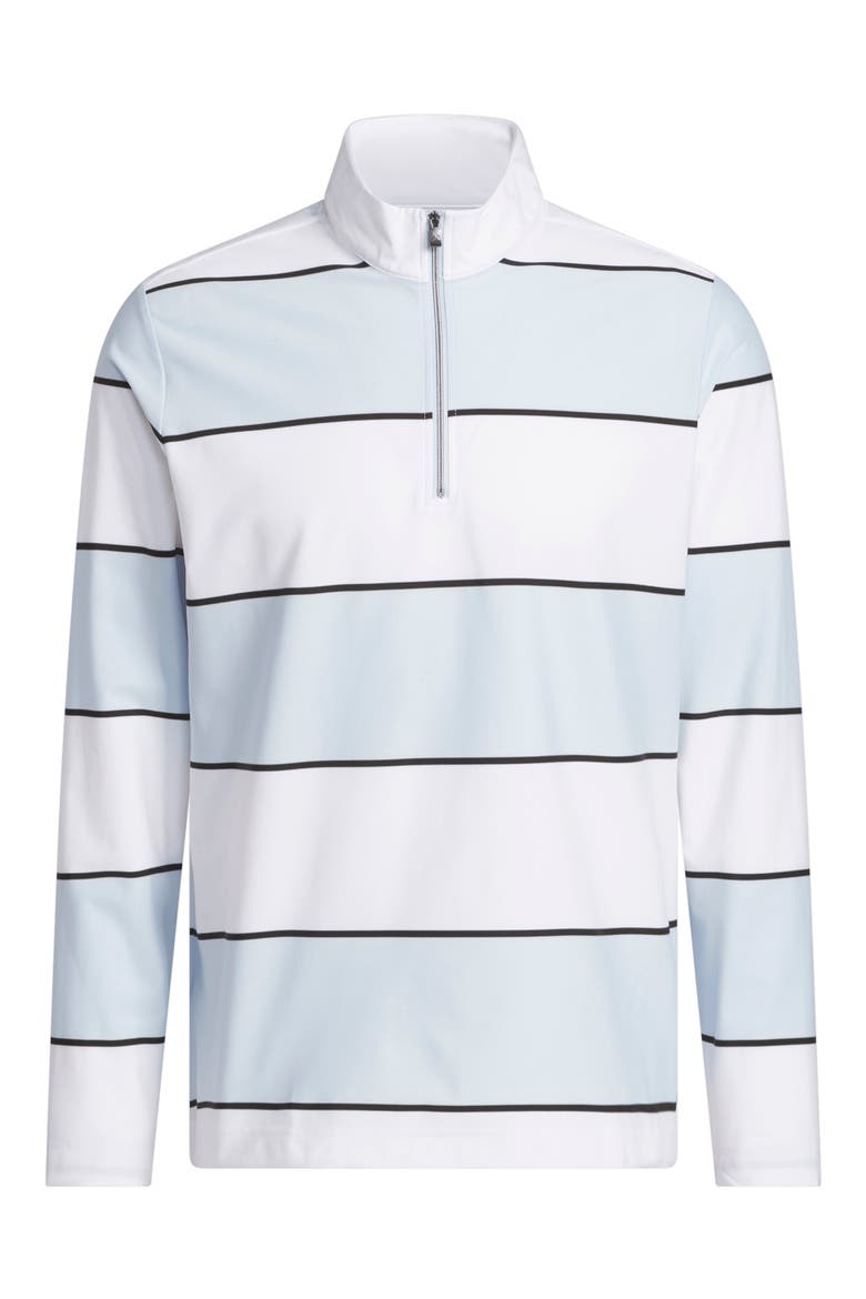 Ultimate Rugby Quarter Zip Pullover, Alternate, color, WHITE/ CRYSTAL SKY