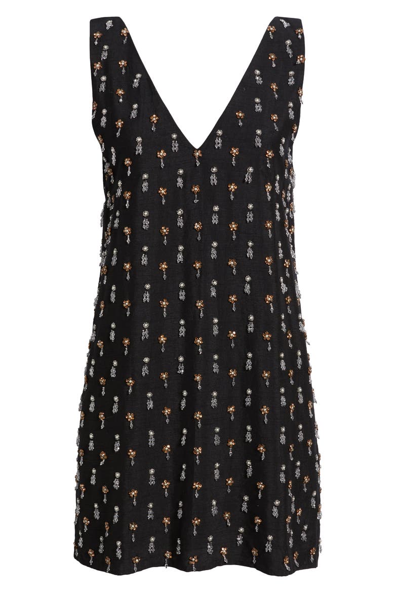 Payal Embellished Shift Minidress, Alternate, color, BLACK DIAMOND