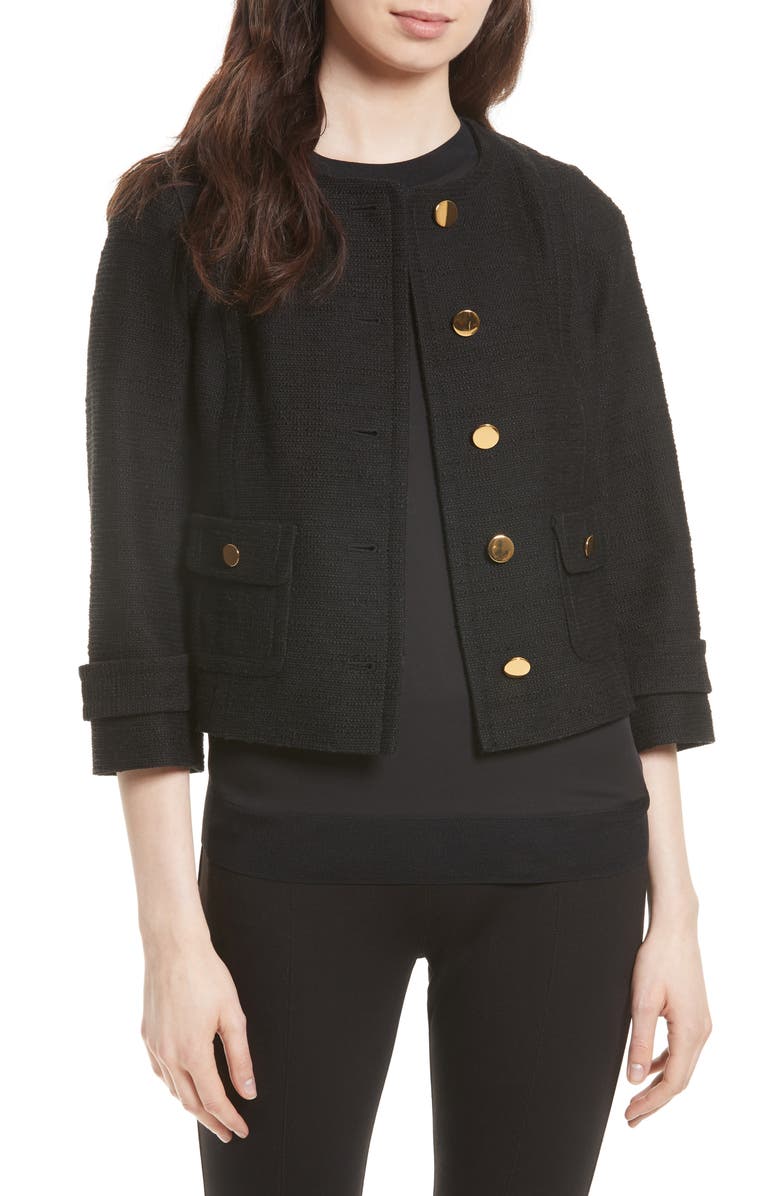 Kate Spade New York textured tweed jacket, Main, color, 