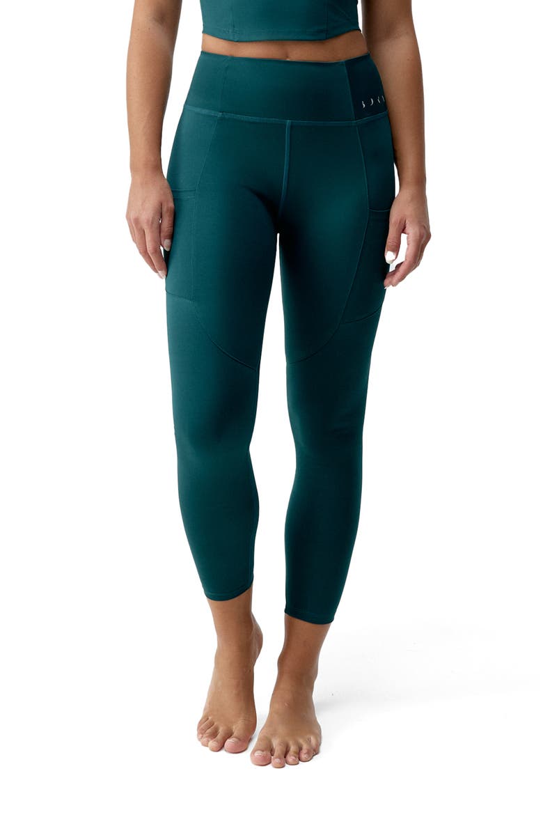 Born Living Yoga Godo 7/8 Performance Medium Rise Sport Legging, Main, color, Deep Green