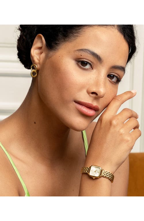 Olivia Burton Women's Grosvenor Mini Gold Tone Bracelet Watch, 20mm In Gold/ivory
