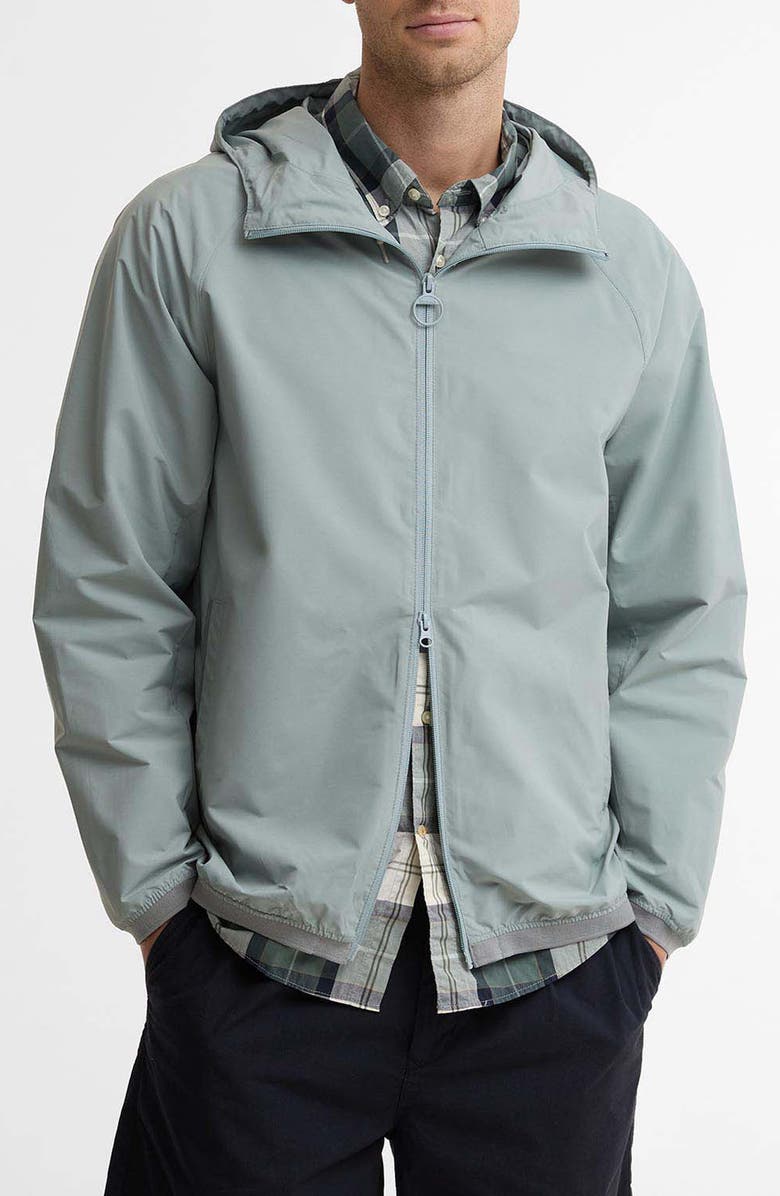 Barbour Stoneport Showerproof Hooded Jacket, Main, color, Dusty Slate