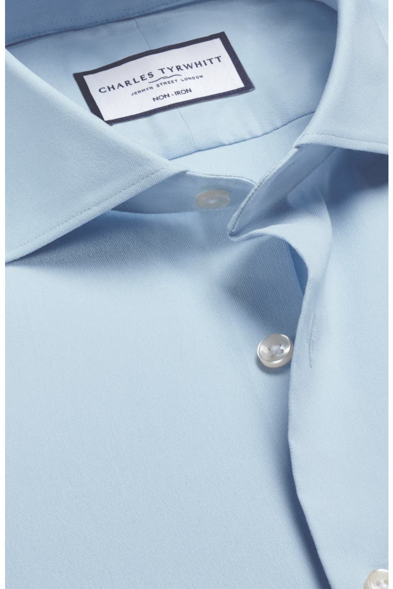 Non-Iron Performance Twill Shirt, Alternate, color, Sky Blue