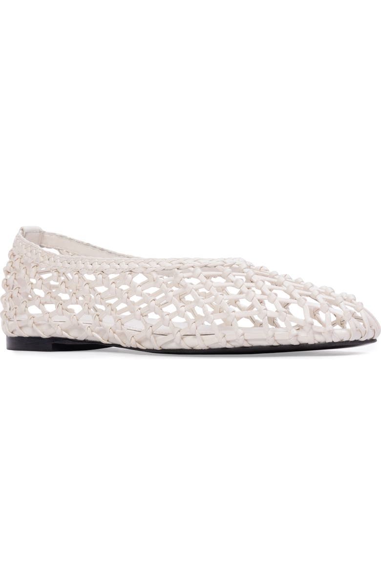 BLACK SUEDE STUDIO Sonia Flat, Alternate, color, Coconut Leather