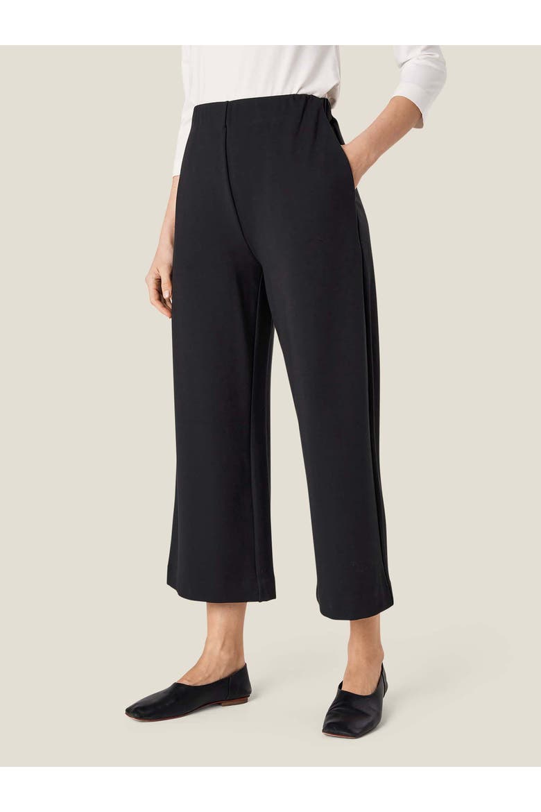 MaPiri High Waisted Cropped Pants, Main, color, Black