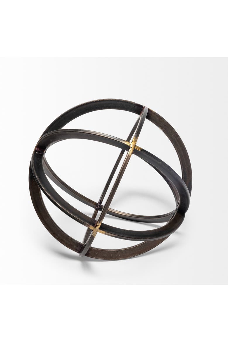 Galenna Metal Circular Decorative Orb, Alternate, color, Black