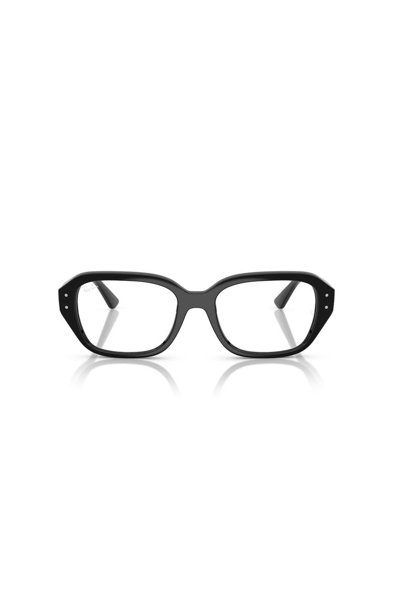 Ray-Ban 51mm Square optical glasses, Alternate, color, Black