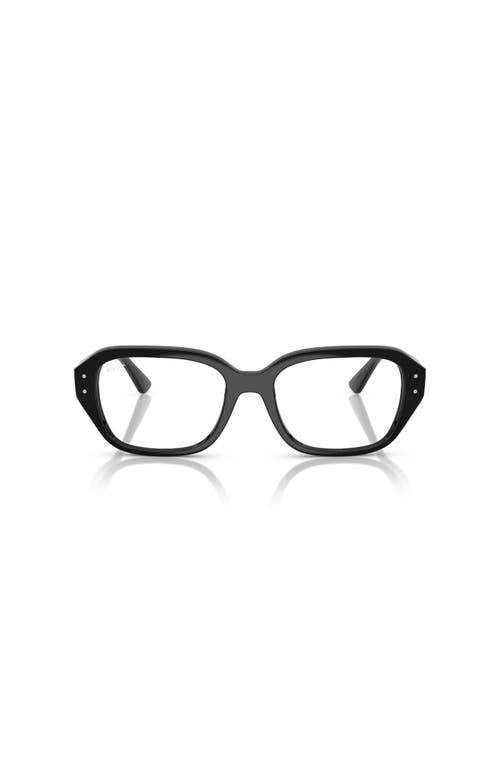 Ray Ban Ray-ban 53mm Square Optical Glasses In Black