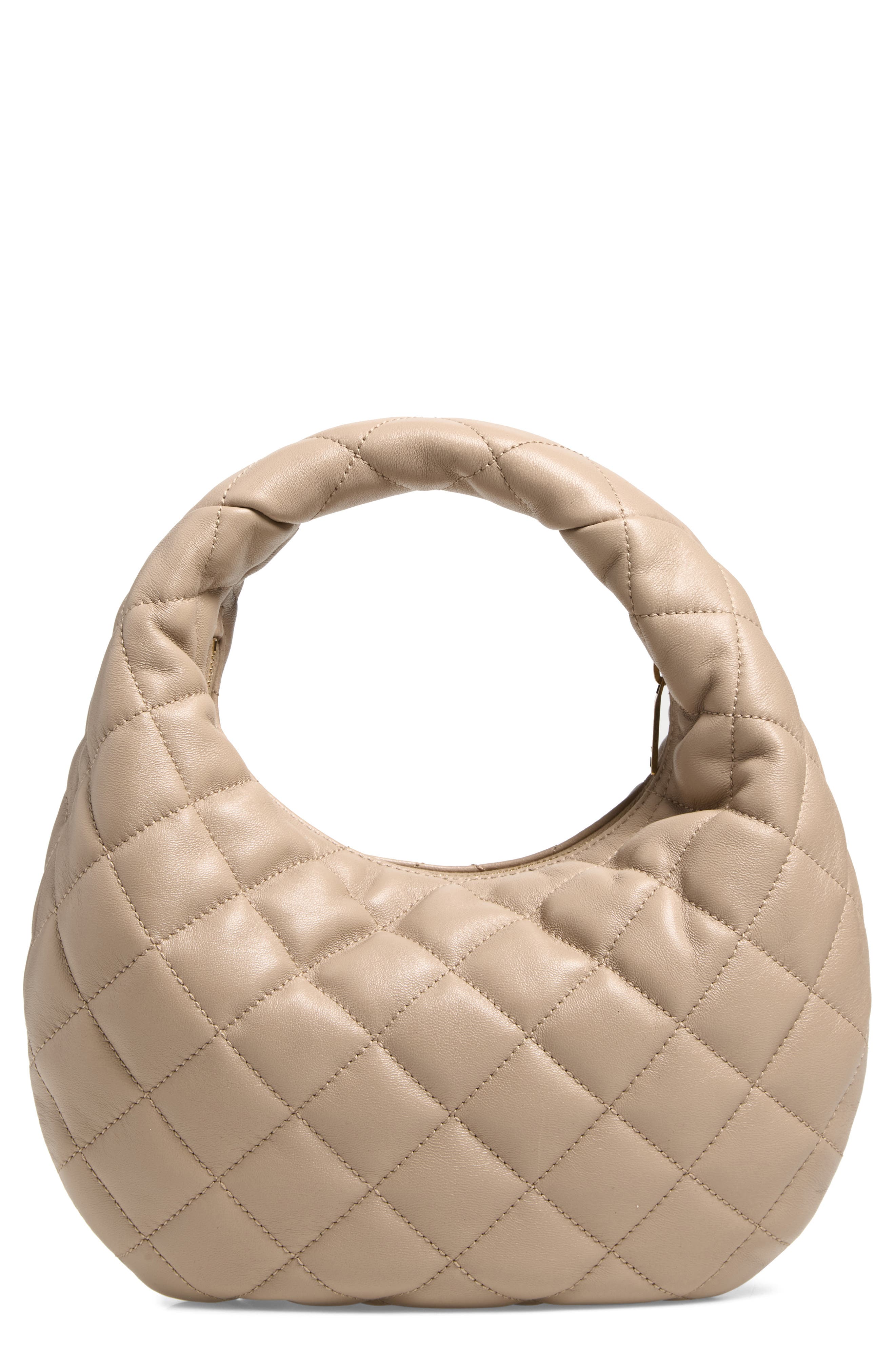 Baby Icare Quilted Leather Hobo Bag, Alternate, color, DARK BEIGE