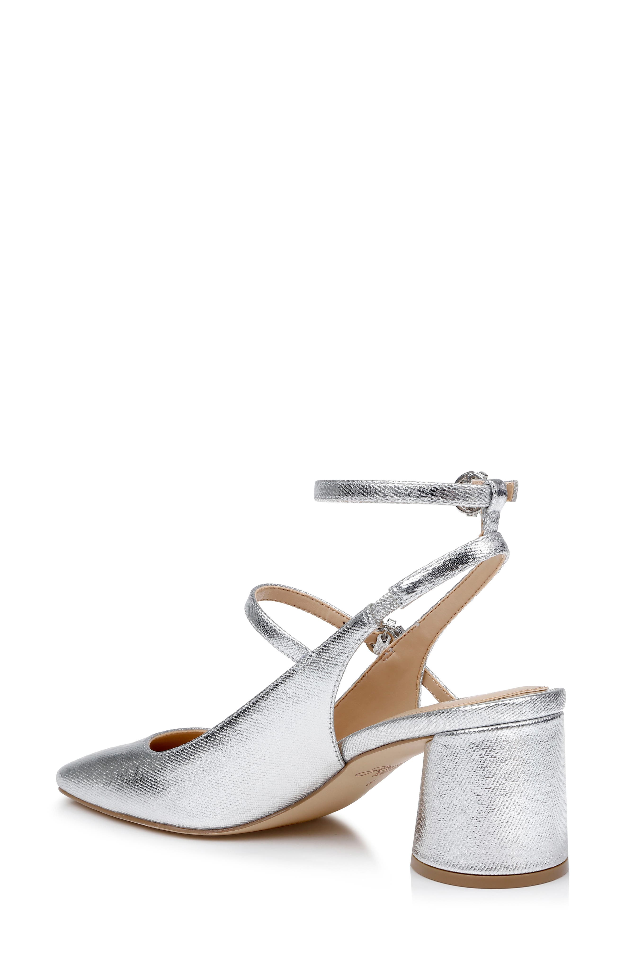 Keilani Ankle Strap Mary Jane Pump, Alternate, color, SILVER MET