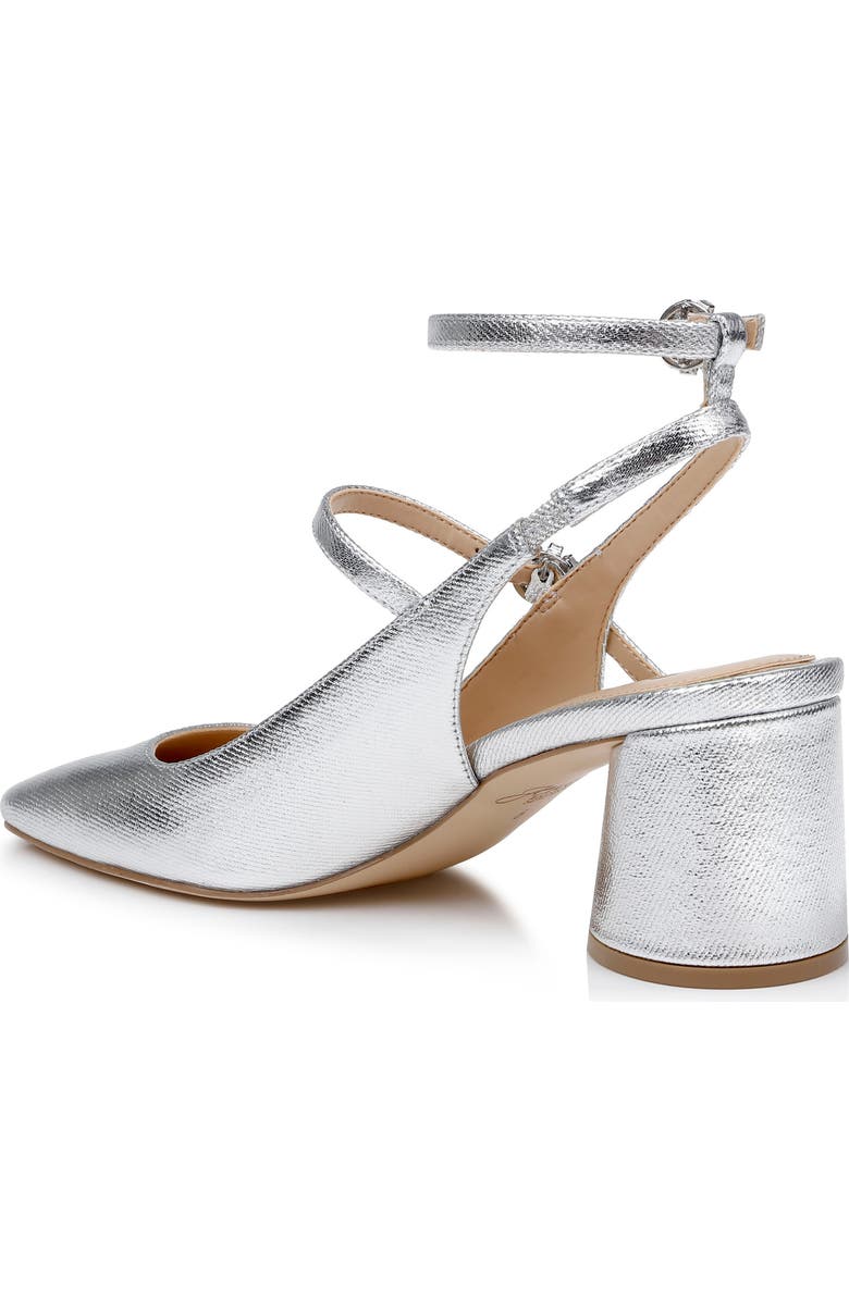 Jewel Badgley Mischka Keilani Ankle Strap Mary Jane Pump, Alternate, color, Silver Metallic