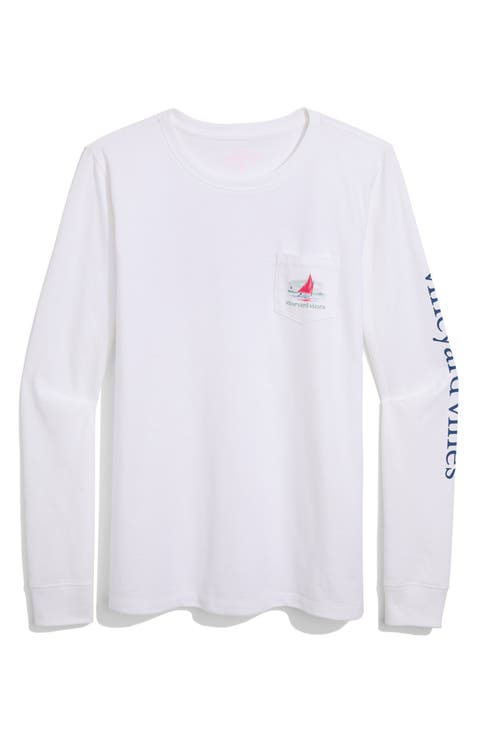Long Sleeve Graphic Pocket T-Shirt