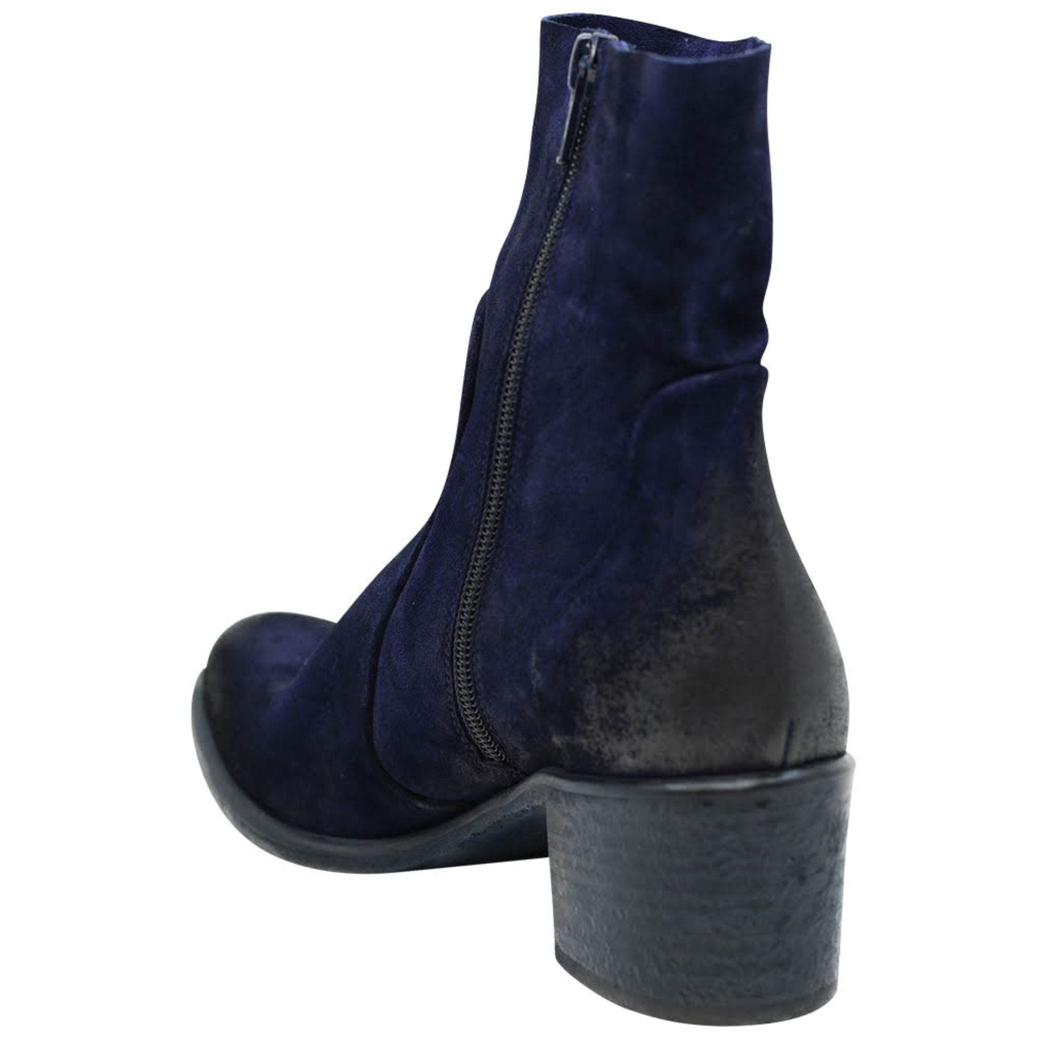 Distressed Ankle Boot, Alternate, color, NAVY