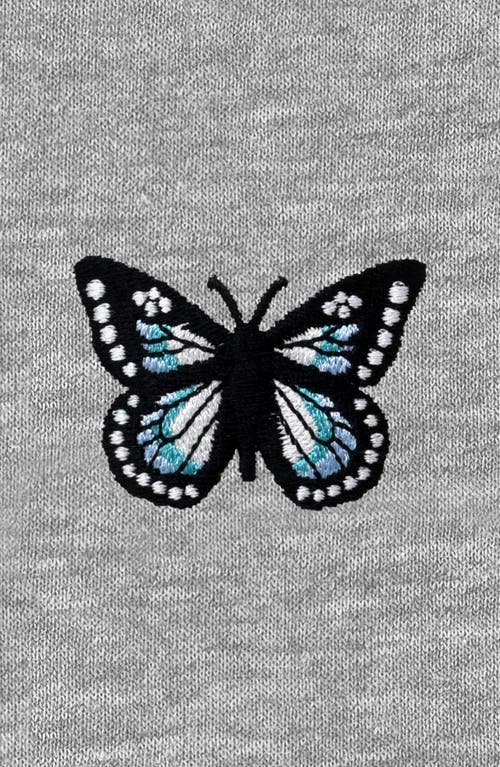Dalix Butterfly Relaxed Sweatshirt In Heather Gray