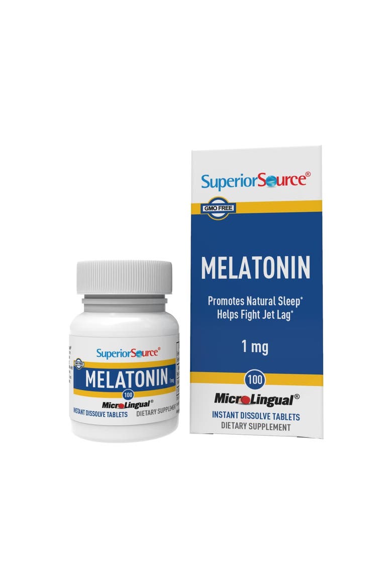 Melatonin Sublingual Dissolving Tablets Sleep Support, Main, color, White