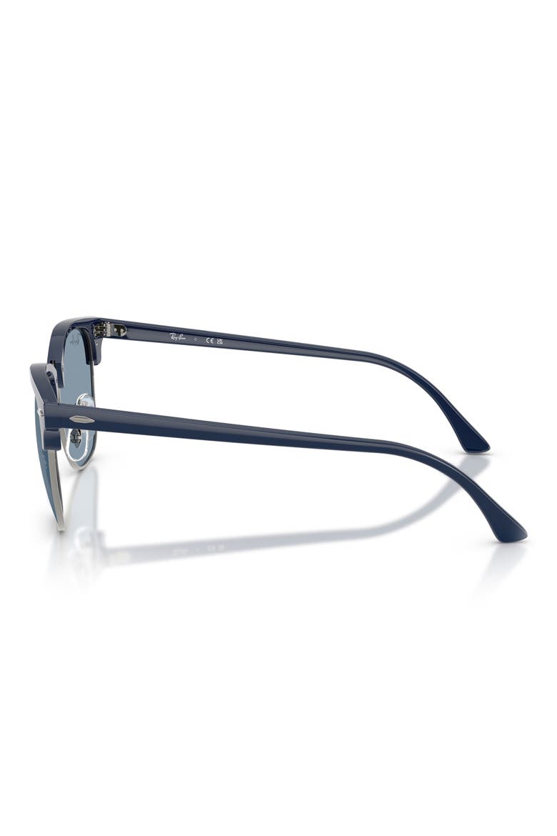 Clubmaster 51mm Square Sunglasses, Alternate, color, BLU ON GUNMETAL / BLUE