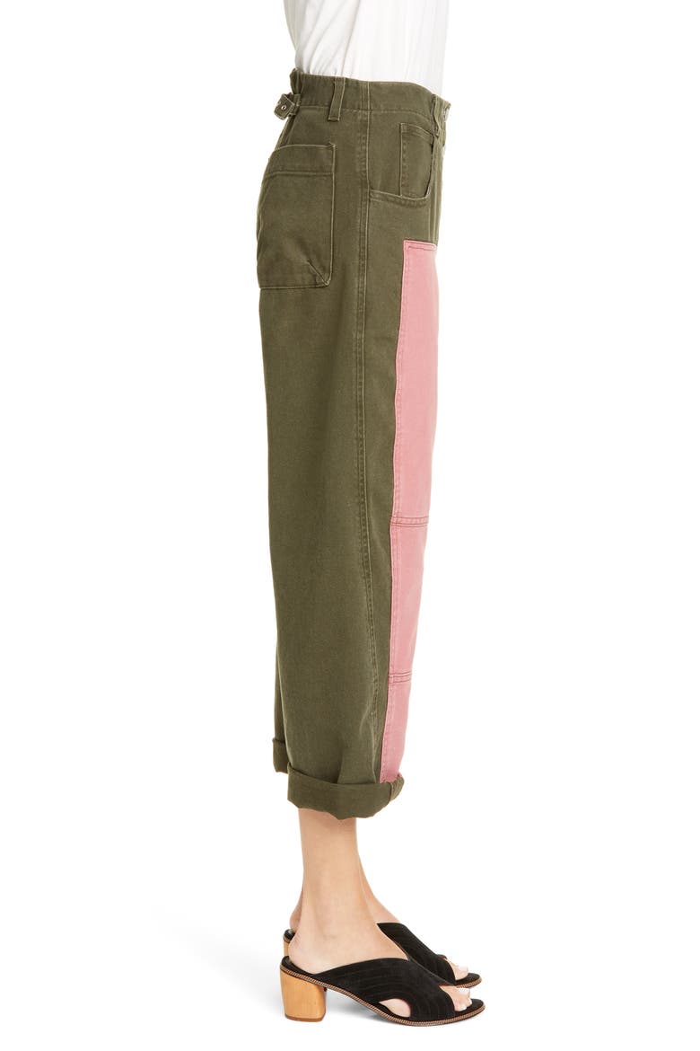 Handy Colorblock Crop Pants, Alternate, color, JALAPENO