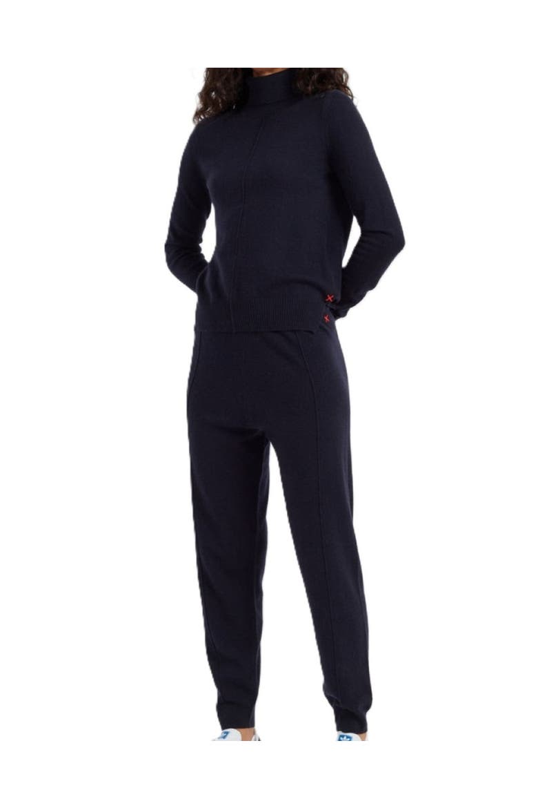 Wool Cashmere Cuffed Joggers, Alternate, color, Navy