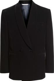 Jack Victor Ellis Double Breasted Black Super 130s Wool Blend Velvet Dinner Jacket