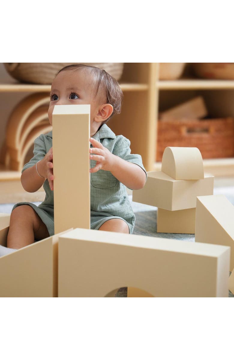 Kaplan Early Learning Company Jumbo Foam Blocks - Natural - 36 Pieces, Alternate, color, Beige