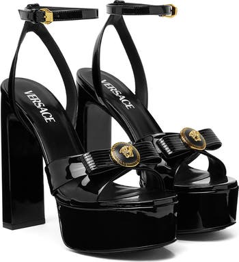 ヴェルサーチェ☆Gianni Ribbon スリングバックサンダル 11cm Versace Gianni Ribbon Platform Sandal (Women) | Nordstrom