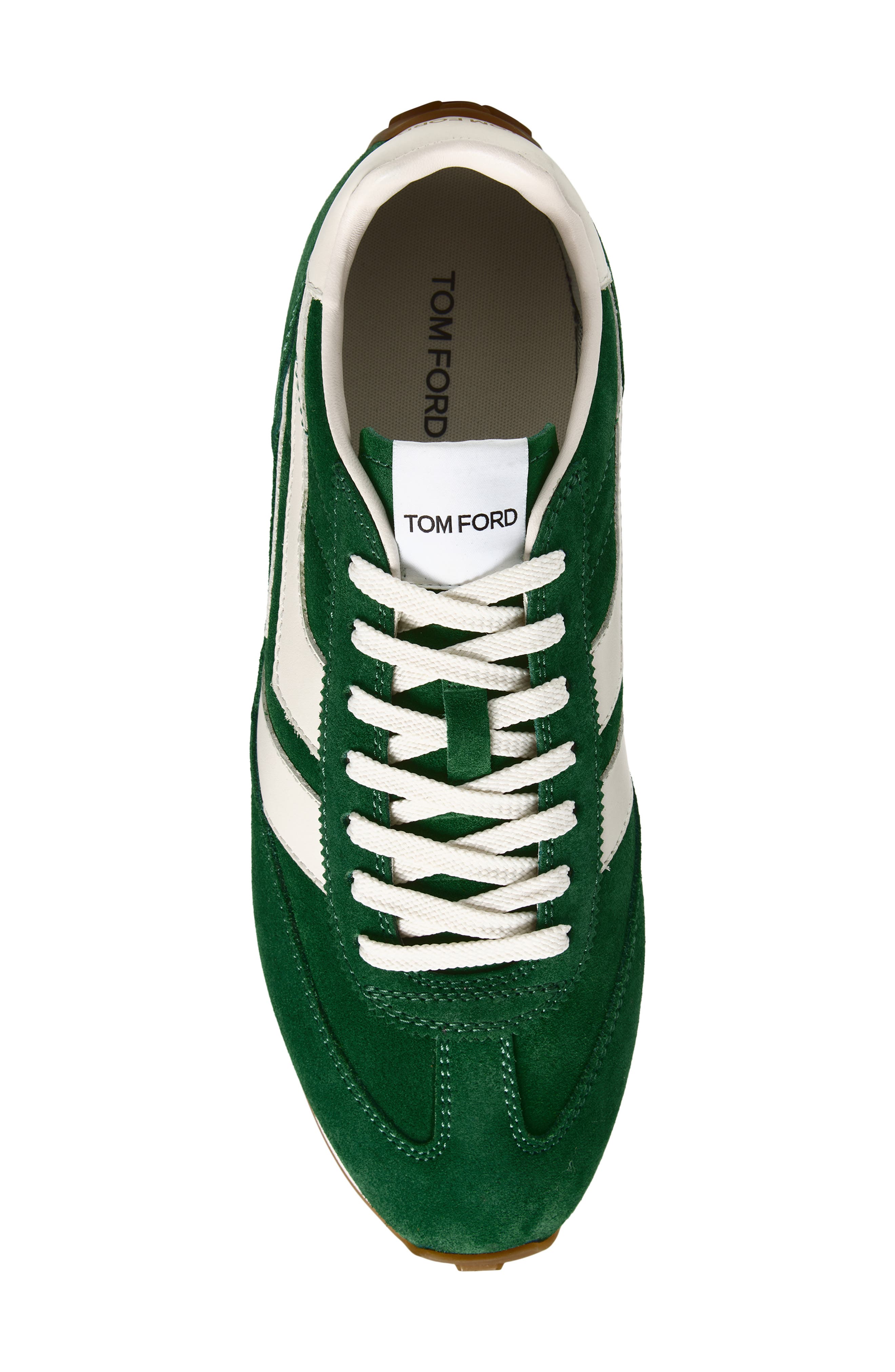 TOM FORD Mick Mixed Media Sneaker, Alternate, color, Emerald/ Amber