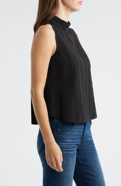 Wit & Wisdom Sleeveless Mock Neck Shell In Black