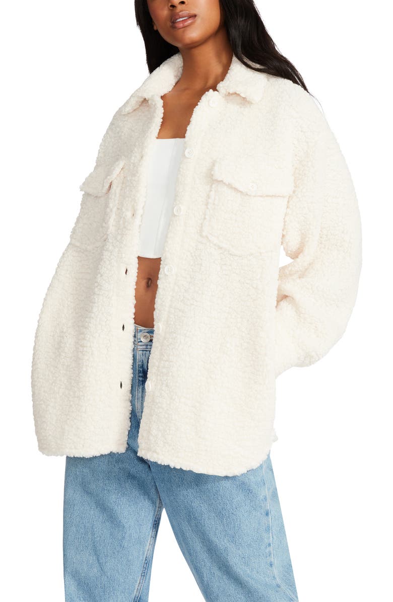 Steve Madden Textured Shirt Jacket, Alternate, color,