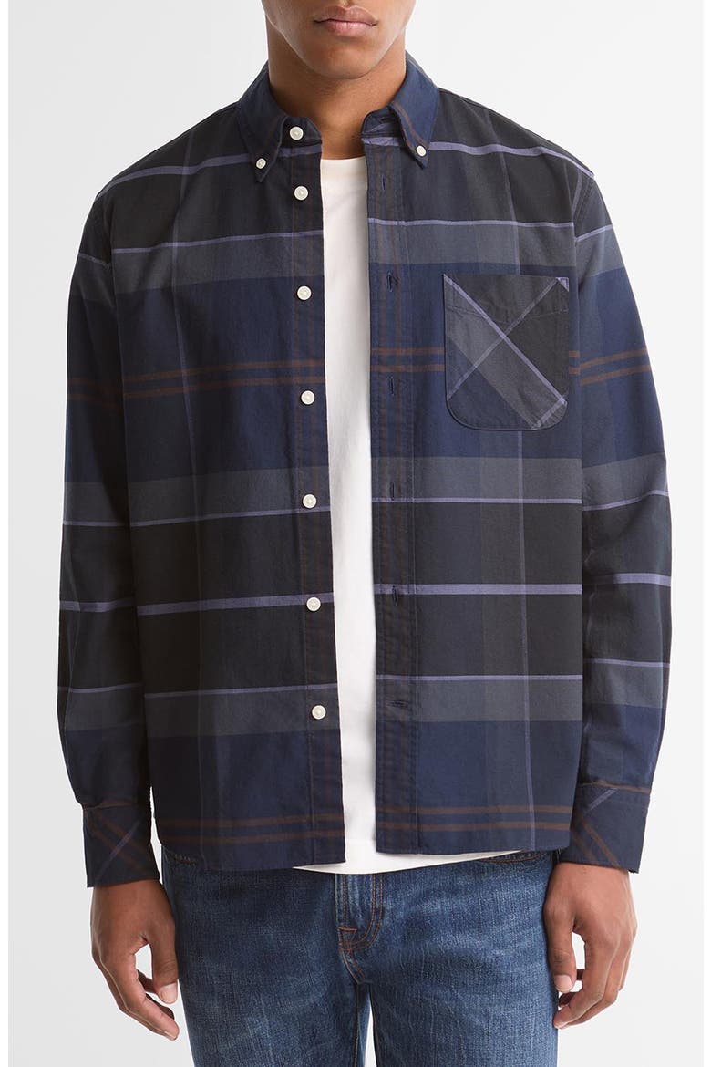 Dunoon Tartan Cotton Button Down Shirt, Main, color, MIDNIGHT LOCH