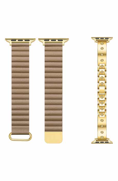 Orla Leather & Link Watchband Set