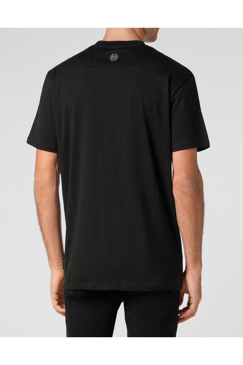 T-Shirt Round Neck Ss Gothic Plein Men, Alternate, color, black/black