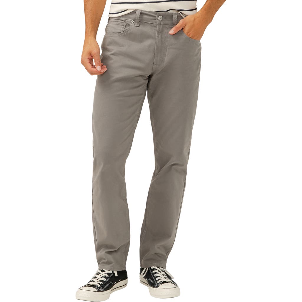Silver Jeans Co. Men's Eddie Classic Athletic Fit Tapered Leg Essential Twill Pants In Gray