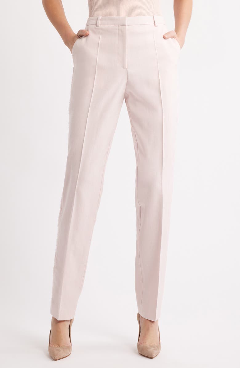 BOSS Tanya Straight Leg Pants, Main, color, Crystal Melange