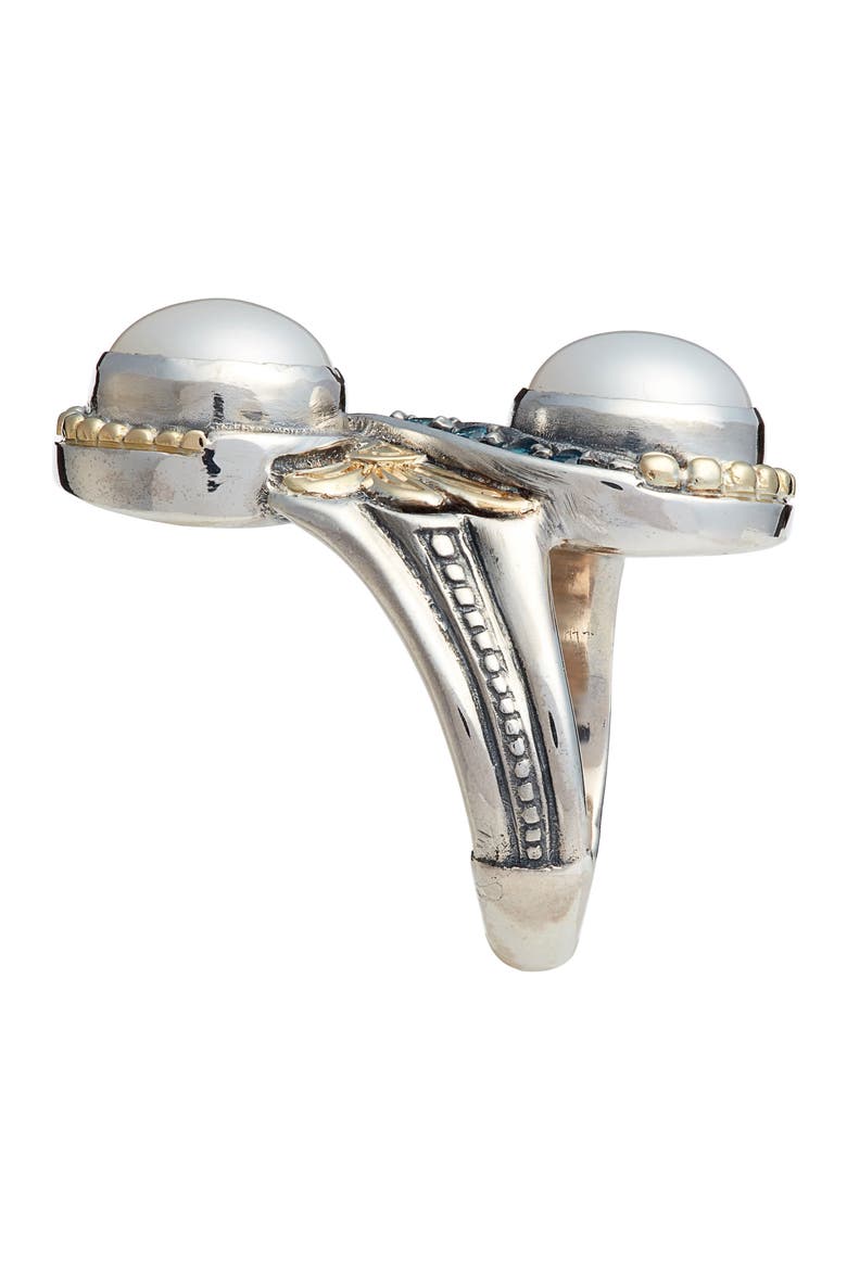 Thalia Double Pearl Ring, Alternate, color, SILVER/ PEARL