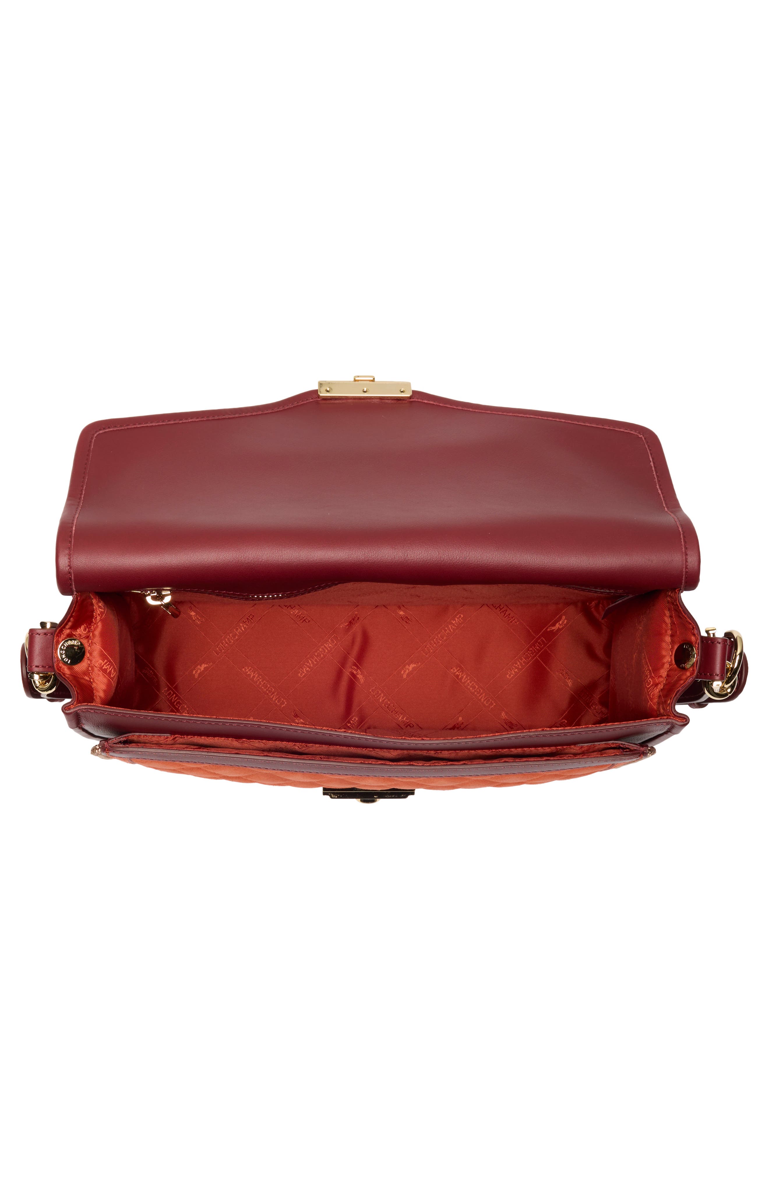 Longchamp Mademoiselle Shoulder Bag, Alternate, color, Burnt Red