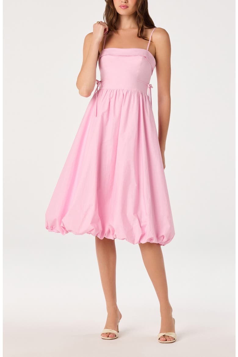 Dahlia Bubble Hem Cotton Sundress, Alternate, color, PINK