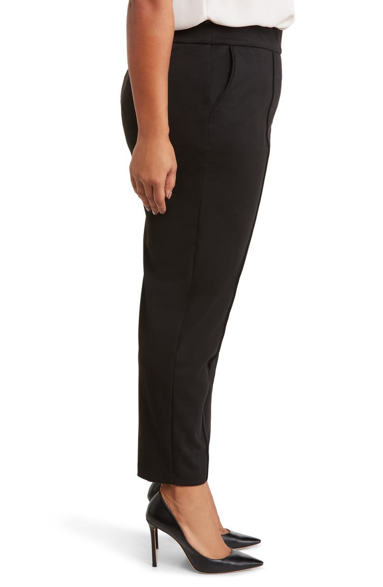 Tahari ASL Pintuck Pants, Alternate, color, Black