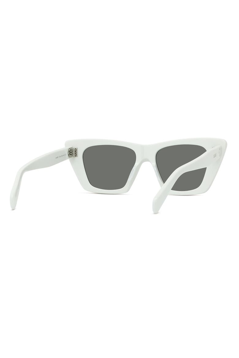 51mm Cat Eye Sunglasses, Alternate, color, IVORY / SMOKE